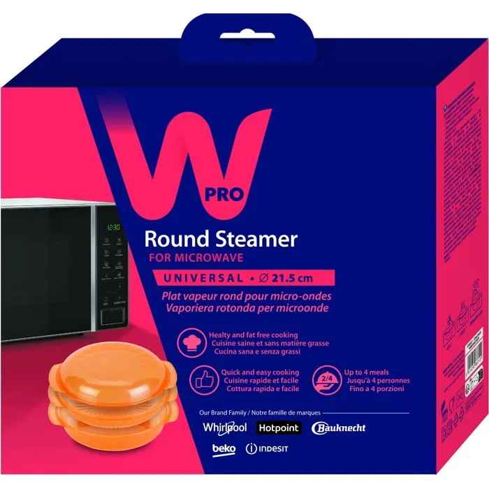 WPRO Cuiseur vapeur micro-ondes STM007 Ø 21,5 cm WPRO Cuiseur vapeur micro-ondes STM007 Ø 21,5 cm