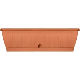 Garden Id Jardinière Terraflor Terra 60 cm - Réservoir d'eau automatique - Polypropylène recyclé 21 litres - Robuste pour jardinage urbain