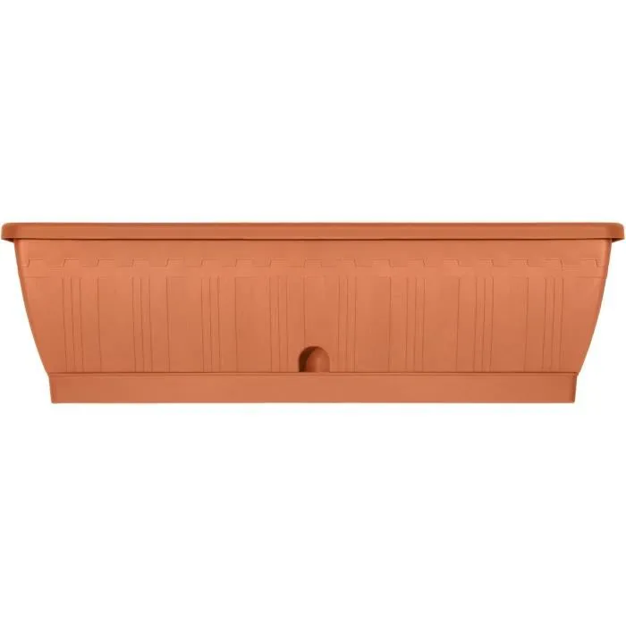 Garden Id Jardinière Terraflor Terra 60 cm - Réservoir d'eau automatique - Polypropylène recyclé 21 litres - Robuste pour jardinage urbain Garden Id Jardinière Terraflor Terra 60 cm - Réservoir d'eau automatique - Polypropylène recyclé 21 litres - Robuste pour jardinage urbain