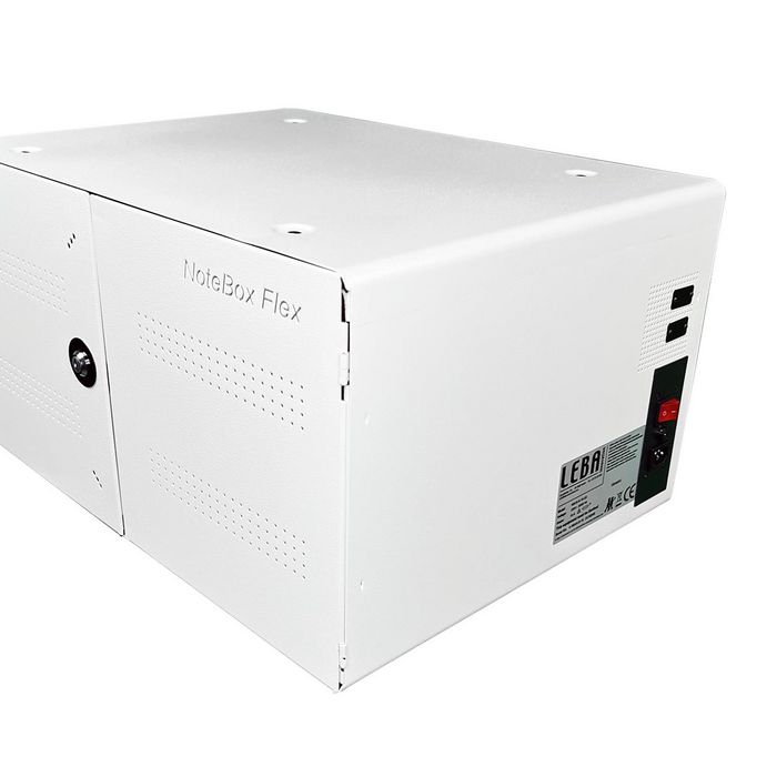 Leba NoteBox 16 - Coffre de rangement et recharge pour 16 tablettes - Blanc - USB-C - 12 watts par port - Verrou à clé Leba NoteBox 16 - Coffre de rangement et recharge pour 16 tablettes - Blanc - USB-C - 12 watts par port - Verrou à clé