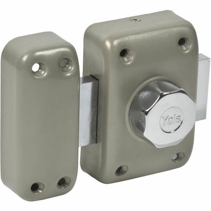Yale YV20BTS Verrou en applique beige avec bouton sans cylindre, Niveau de sécurité 6 Yale YV20BTS Verrou en applique beige avec bouton sans cylindre, Niveau de sécurité 6