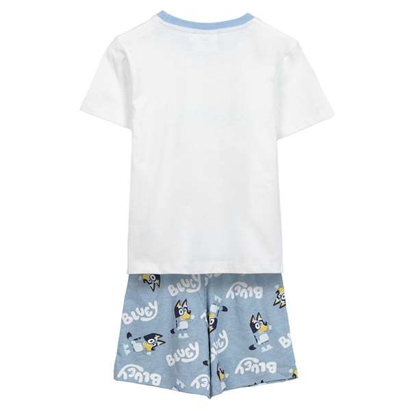 Cerdá Pijama court single jersey personnage Bluey pour enfant 3 ans - Blanc