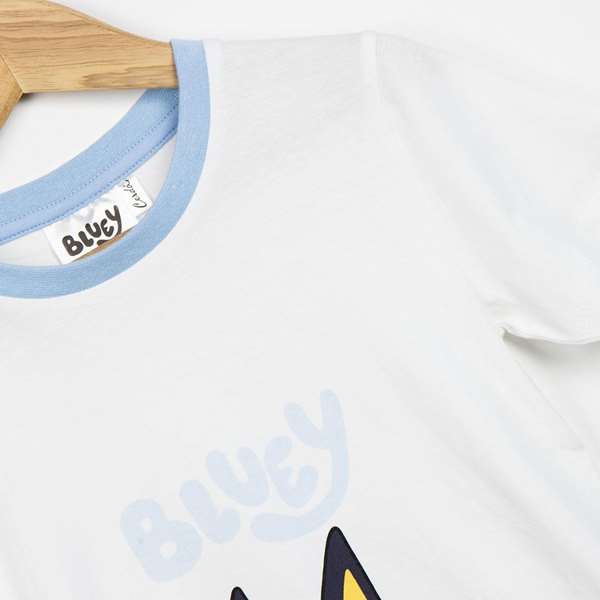 Cerdá Pijama court single jersey personnage Bluey pour enfant 3 ans - Blanc