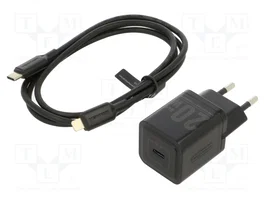 VENTION Chargeur USB Noir avec technologie GaN et Power Delivery PD 3.0