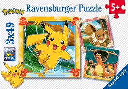 Ravensburger Puzzle Pokémon 3x49 Pièces à partir de 5 Ans