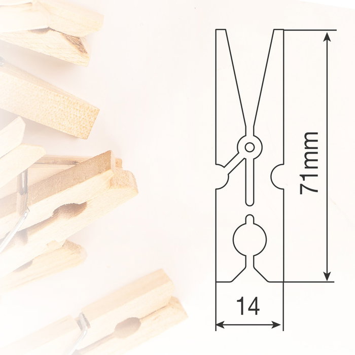 Dovelis Pack de 24 pinces à linge en plastique, couleurs variées