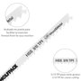 WOLFPACK LINEA PROFESIONAL Lot de 5 lames longues pour scie sauteuse, bois/métal/plastique
