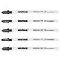 WOLFPACK LINEA PROFESIONAL Lot de 5 lames longues pour scie sauteuse, bois/métal/plastique