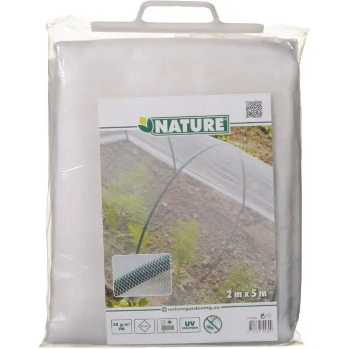 Nature Voile anti-insectes - Modèle NATURE - Protection contre les insectes volants - 2 x 5 m - Polyamide maille 1x1 mm - Pour intérieur et extérieur