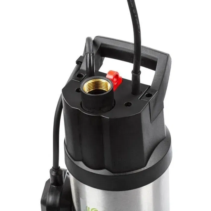 Fieldmann FVC 7005-EC Pompe Submersible 1200W, Débit 6200 l/h, Immersion 7m, Interrupteur à Flotteur, Acier Inoxydable