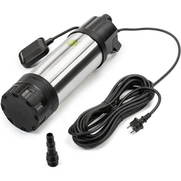 Fieldmann FVC 7005-EC Pompe Submersible 1200W, Débit 6200 l/h, Immersion 7m, Interrupteur à Flotteur, Acier Inoxydable