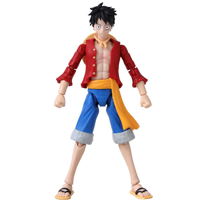 Bandai Anime Heroes - Figurine articulée One Piece Luffy, 17 cm avec 17 points d'articulation, détaillée, collection Bandai Anime Heroes - Figurine articulée One Piece Luffy, 17 cm avec 17 points d'articulation, détaillée, collection