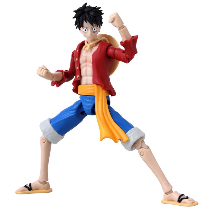Bandai Anime Heroes - Figurine articulée One Piece Luffy, 17 cm avec 17 points d'articulation, détaillée, collection Bandai Anime Heroes - Figurine articulée One Piece Luffy, 17 cm avec 17 points d'articulation, détaillée, collection