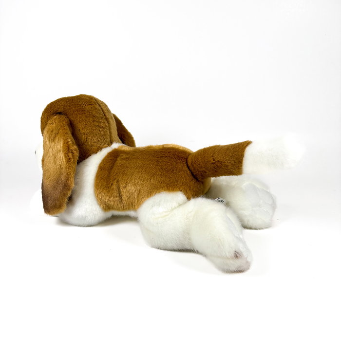 DEQUBE Peluche Basset Hound Tumbado 25cm Bocalan - Licencia Oficial