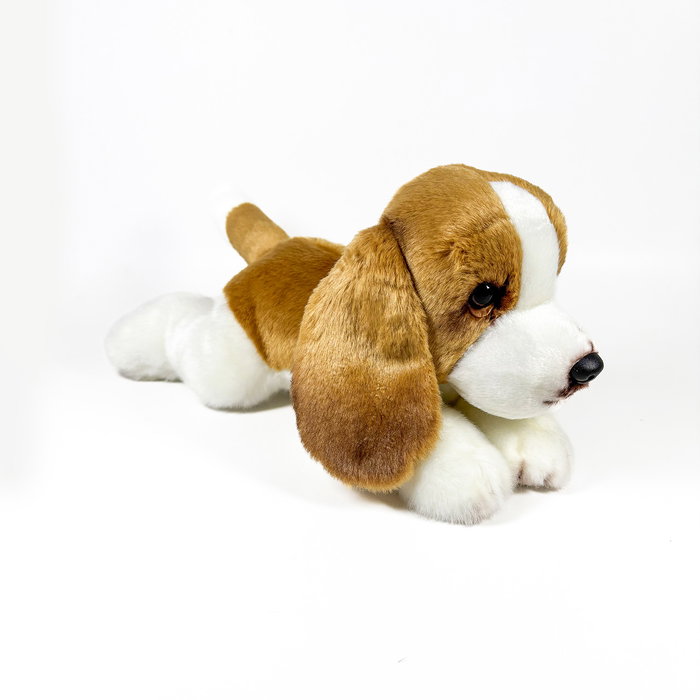 DEQUBE Peluche Basset Hound Tumbado 25cm Bocalan - Licencia Oficial
