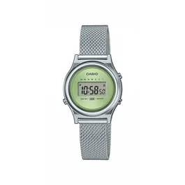 Casio LA700WEM Montre mixte digitale à quartz vert avec bracelet milanais, chronomètre, compte à rebours et alarme - Style rétro