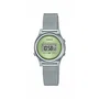 Casio LA700WEM Montre mixte digitale à quartz vert avec bracelet milanais, chronomètre, compte à rebours et alarme - Style rétro