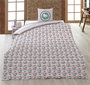 SANRIO Housse de couette Hello Kitty 140x200 cm + housse d'oreiller 65x65 cm - 50% coton 50% polyester pour lit 90 cm