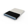 PATCHBOX patchbox.one / 30RU / STP - Baie de gestion de câbles réseau rétractables en bleu, solution tout-en-un avec 24 câbles Cat.6a