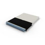 PATCHBOX patchbox.one / 30RU / STP - Baie de gestion de câbles réseau rétractables en bleu, solution tout-en-un avec 24 câbles Cat.6a