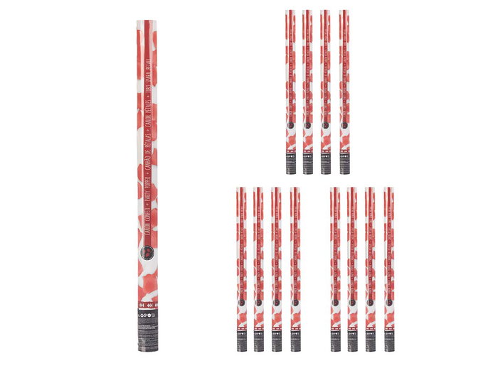 Arte Regal Canon à Confetti Pétales 80 cm Rouge (Set de 24)