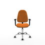 PIQUERAS Y CRESPO Chaise de bureau Algarra orange en similicuir