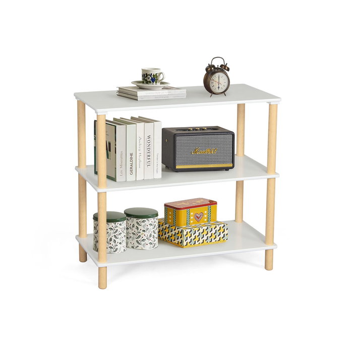 MobleKit Étagère Blanc Bois 80 x 35 x 75 cm MobleKit Étagère Blanc Bois 80 x 35 x 75 cm