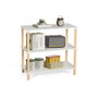 MobleKit Étagère Blanc Bois 80 x 35 x 75 cm