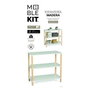 MobleKit Étagère Blanc Bois 80 x 35 x 75 cm