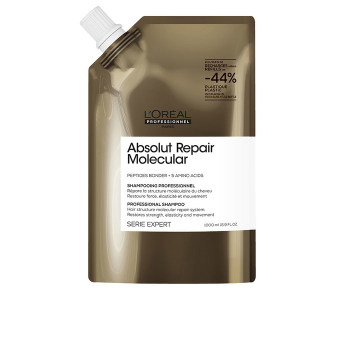 L'Oréal Professionnel Paris ABSOLUT REPAIR MOLECULAR Shampoing Sans Sulfate pour Cheveux Abîmés - Recharge 1000 ml L'Oréal Professionnel Paris ABSOLUT REPAIR MOLECULAR Shampoing Sans Sulfate pour Cheveux Abîmés - Recharge 1000 ml
