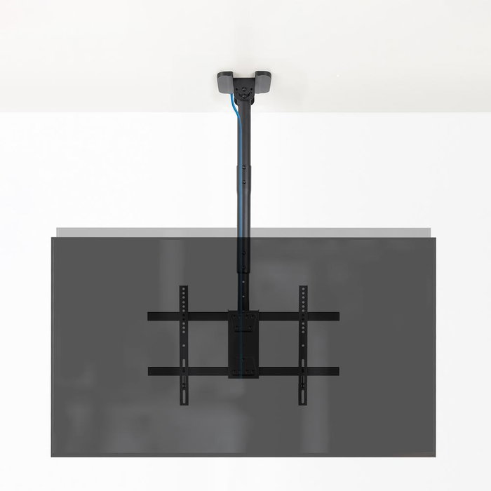 Tooq LPCE2286TSLI-B Support Plafond Double pour 2 TV 43"-86" VESA 200x200 à 600x400, Inclinable, Rotation, Noir