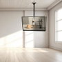 Tooq LPCE2286TSLI-B Support Plafond Double pour 2 TV 43"-86" VESA 200x200 à 600x400, Inclinable, Rotation, Noir