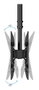 Tooq LPCE2286TSLI-B Support Plafond Double pour 2 TV 43"-86" VESA 200x200 à 600x400, Inclinable, Rotation, Noir