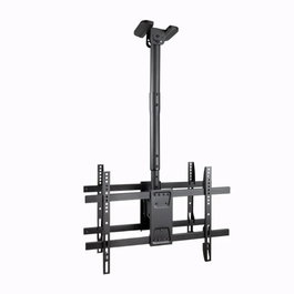 Tooq LPCE2286TSLI-B Support Plafond Double pour 2 TV 43"-86" VESA 200x200 à 600x400, Inclinable, Rotation, Noir