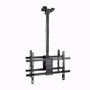 Tooq LPCE2286TSLI-B Support Plafond Double pour 2 TV 43"-86" VESA 200x200 à 600x400, Inclinable, Rotation, Noir