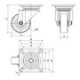 Ruedas Alex Roulette Pivotante Gris Caoutchouc Poliamix Ø 5 cm 40 kg