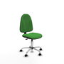 PIQUERAS Y CRESPO Chaise de bureau Algarra en tissu vert avec base chromée