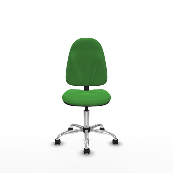 PIQUERAS Y CRESPO Chaise de bureau Algarra en tissu vert avec base chromée