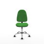 PIQUERAS Y CRESPO Chaise de bureau Algarra en tissu vert avec base chromée