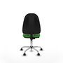 PIQUERAS Y CRESPO Chaise de bureau Algarra en tissu vert avec base chromée