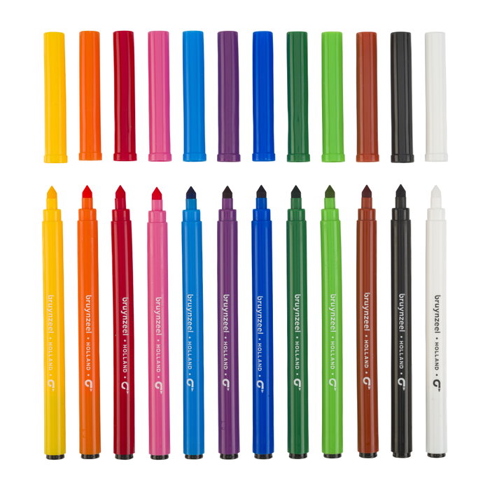 Bruynzeel Super Point Trousse de Marqueurs 12 Couleurs