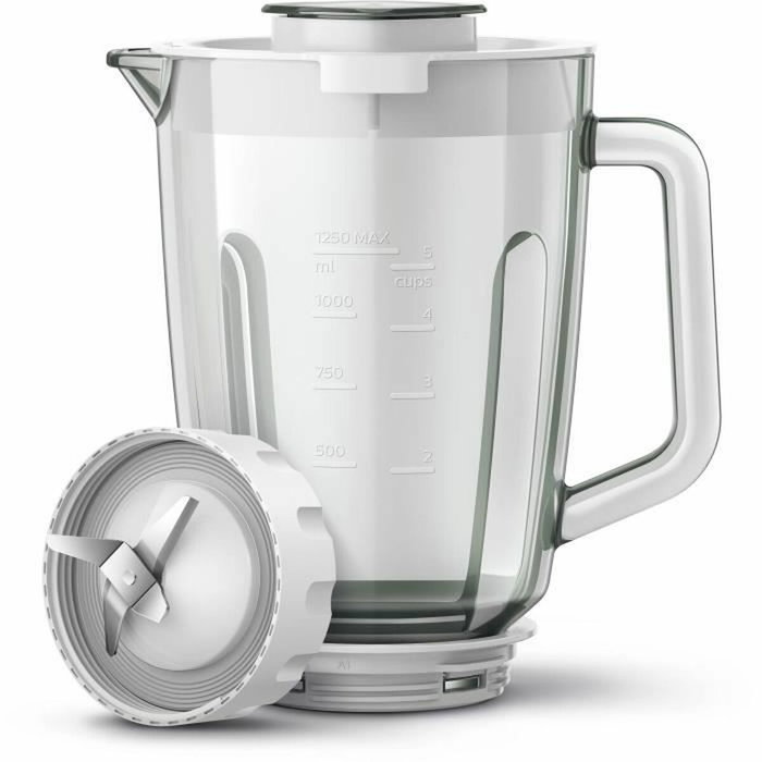 Philips HR2291/20 Série 3000 Blender avec hachoir, 600 W, 2L, Blanc Philips HR2291/20 Série 3000 Blender avec hachoir, 600 W, 2L, Blanc