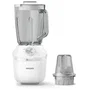 Philips HR2291/20 Blender Mixeur 600 W - Bol 2 L - Hachoir Inclus - Fonction Pulse - Blanc - Série 3000 avec Système ProBlend et Application HomeID