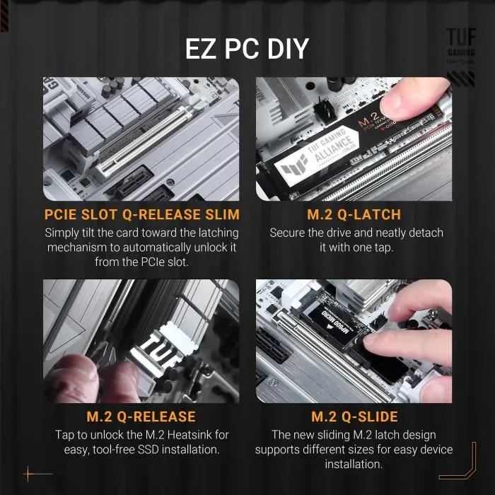 Carte mère Asus TUF Gaming Z890-Pro WiFi (90MB1IR0-M0EAY0) - Blanc Carte mère Asus TUF Gaming Z890-Pro WiFi (90MB1IR0-M0EAY0) - Blanc