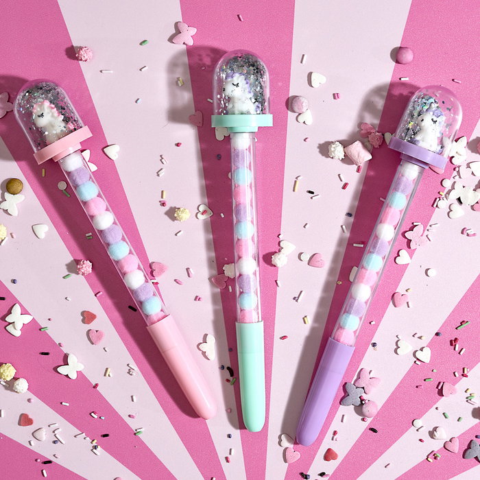 The Concept Factory Stylo Dé Licorne Pailleté