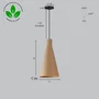 Lampe Suspendue Shu Beige/Noir Florón, Design Contemporain, Éclairage LED E27, Cable Réglable