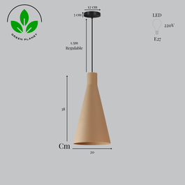 Shu Lampe Suspendue Beige/Noir