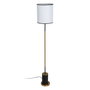BigBuy Home Lampadaire Blanc Noir Doré Fer et Tissu 40 W