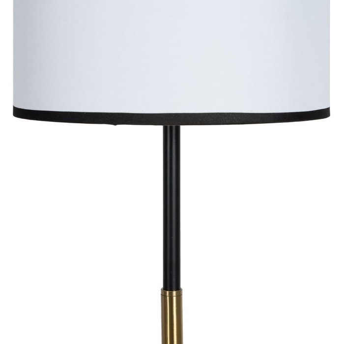 BigBuy Home Lampadaire Blanc Noir Doré Fer et Tissu 40 W BigBuy Home Lampadaire Blanc Noir Doré Fer et Tissu 40 W