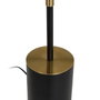 BigBuy Home Lampadaire Blanc Noir Doré Fer et Tissu 40 W
